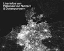 Nordeuropa-Nachtkarte mit deutschem Text mit Blitzerwarner-Nutzer- und Partnerdaten für Blitzerwarnungen.