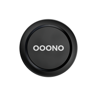 OOONO round black trafikalarm (speed camera detector) with white logo, shown on a plain white background.