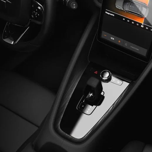 Car interior with the centre console and touchscreen